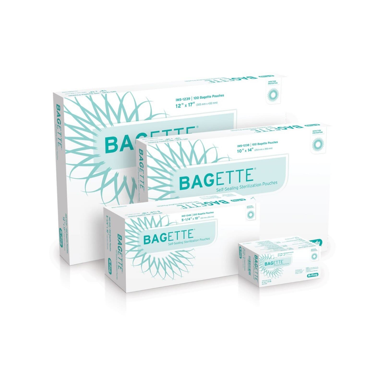 Hu-Friedy IMS Bagette Self-Sealing Sterilization Pouches, 13" x 20", Blue/White, 100/Box, IMS-1345 thumbnail 6