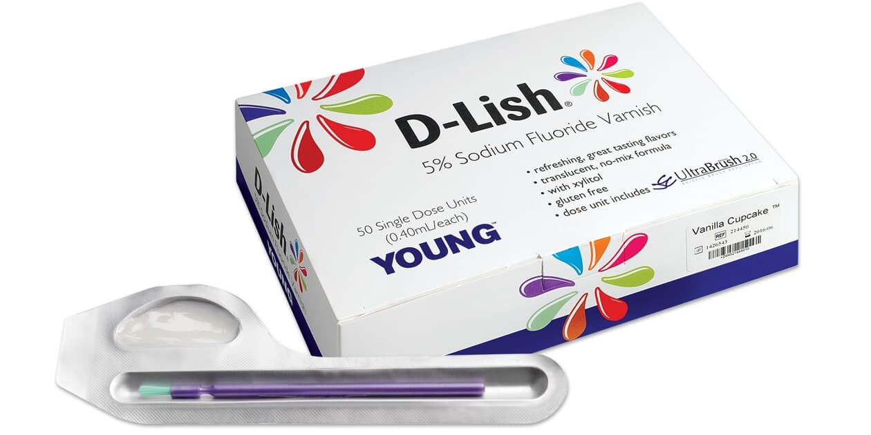 D-Lish 5% Sodium Fluoride Varnish, Green Apple, 0.4 mL Unit-Dose, 200/Box, 295733 thumbnail 3