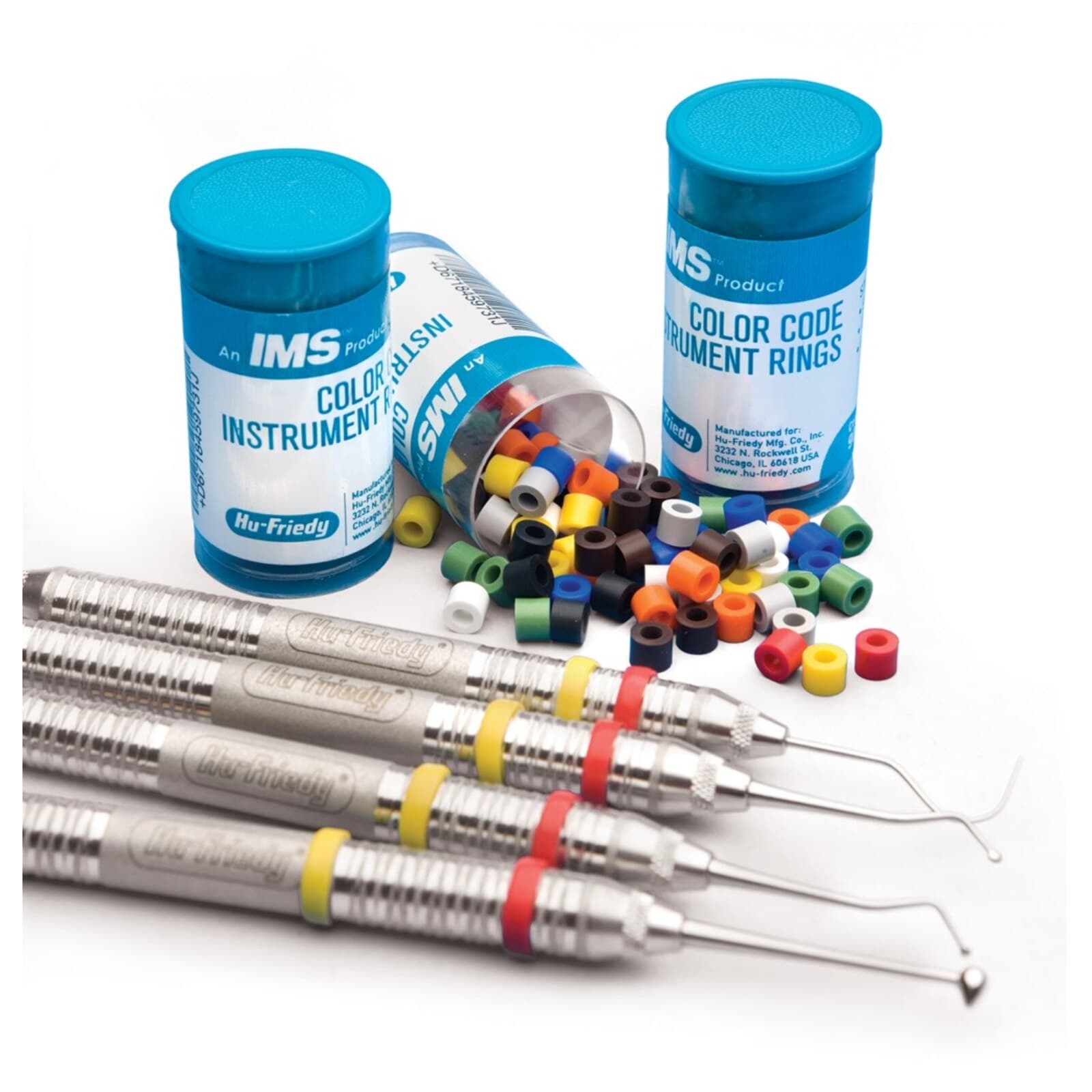 Hu-Friedy IMS Color Code Instrument Rings, Large, Assorted Colors, Silicone, 90/Pk, IMS-1280L thumbnail 3