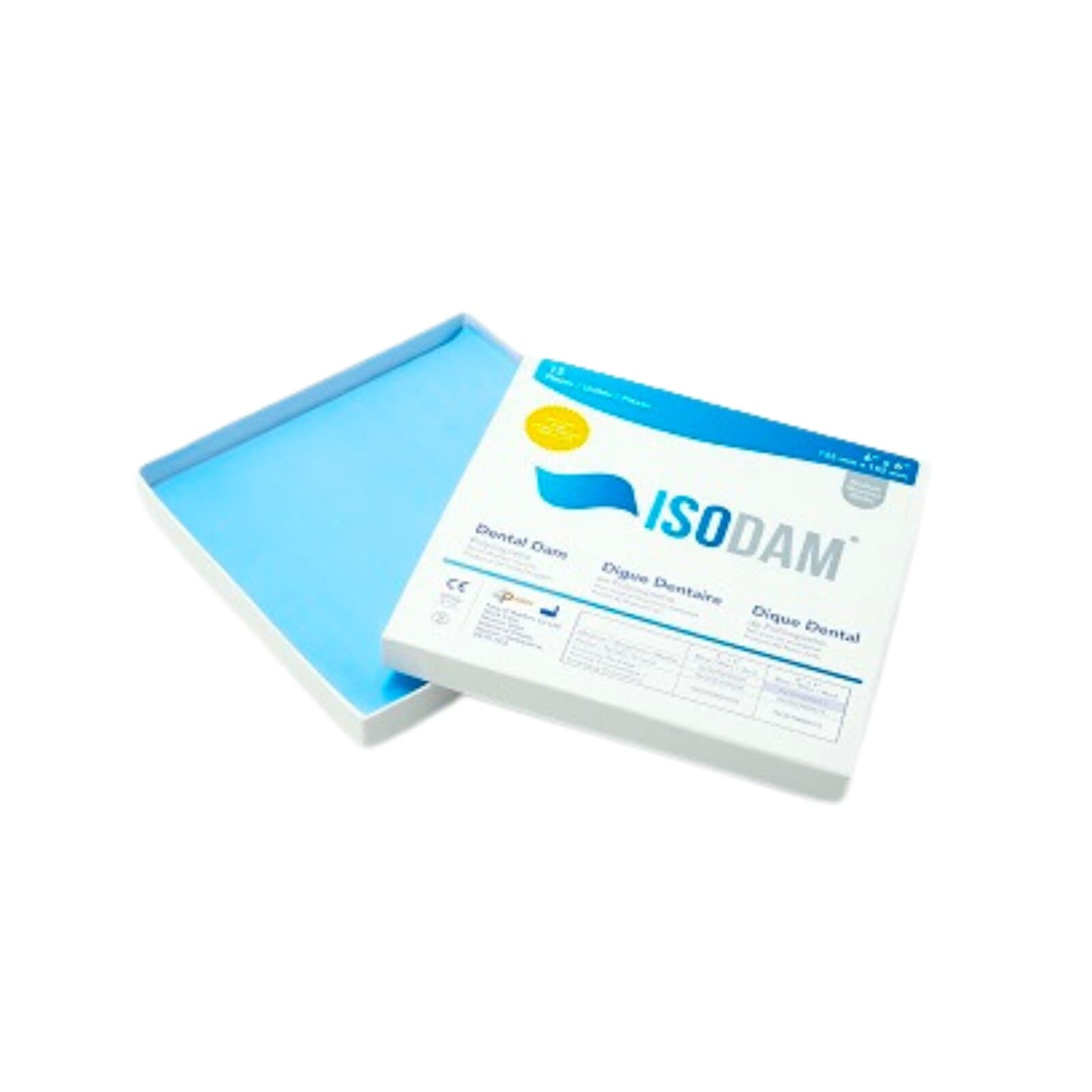 Isodam Non-Latex Polyisoprene Dental Dam, 5" x 5", Medium Gauge, Light Blue, 20/Box, ISO01800520 thumbnail 6
