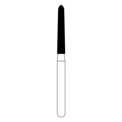 NTI Diamond Bur, Friction Grip (FG), Curettage, Medium Grit, #879K-016, 1.6 mm Head Diameter, 10.0 mm Head Length, 5/Pk thumbnail 2