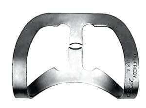 Hu-Friedy Rubber Dam Clamp, #212SA, Anterior, Satin Steel, Wingless, 1/Pk, RDCM212SA thumbnail 3