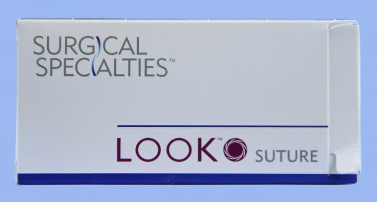 Look PolySyn Polyglycolic Acid Absorbable Suture, 3-0, Undyed Braided, 27" (70 cm), C-6 Reverse Cutting Needle 19 mm, 3/8 Circle, 12/Box, 423B thumbnail 6