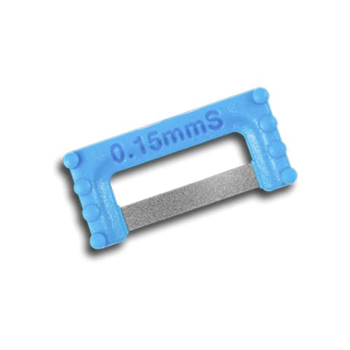 ContactEZ IPR Plus Strip System, Cyan Single Opener, Medium-Coarse 0.15mm, 8/Pk - ContactEZ IPR Plus Strips - Cyan Opener (S) Medium-Coarse (0.15mm) - 8-Pack - Image 1