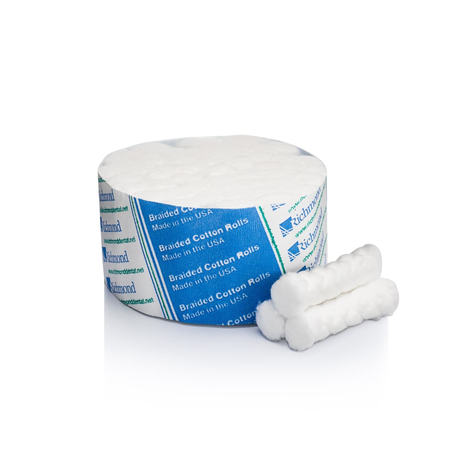 Richmond Braided Cotton Rolls, Medium Diameter 3/8" x 1 1/2", Junior Pack, Non-Sterile, 2000/Box, 200204 thumbnail 12