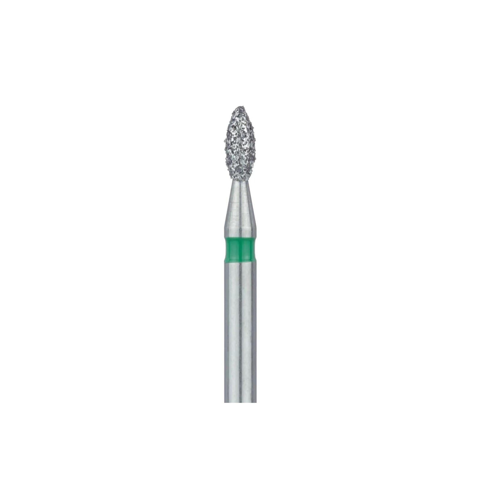 Meisinger Multi-Use Diamond Bur, FG, Pointed Football, #831G, 1.6 mm Head, 3.5 mm Working Length, Coarse, Green, 5/Pk, 831G-016-FG thumbnail 4