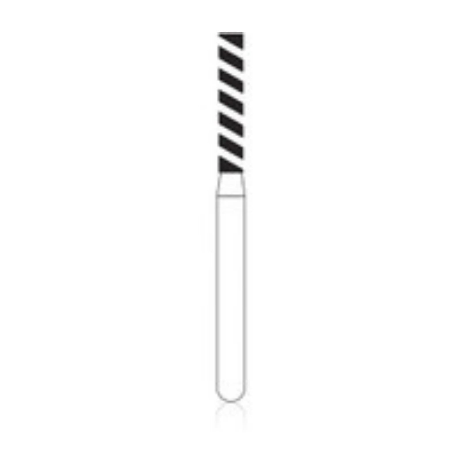 NTI® FG Diamond Bur, Super Coarse, Flat End Cylinder, #837-016, 1.6 mm Diameter, 8.0 mm Length, Black, 5/Pkg, SC837-016 thumbnail 2