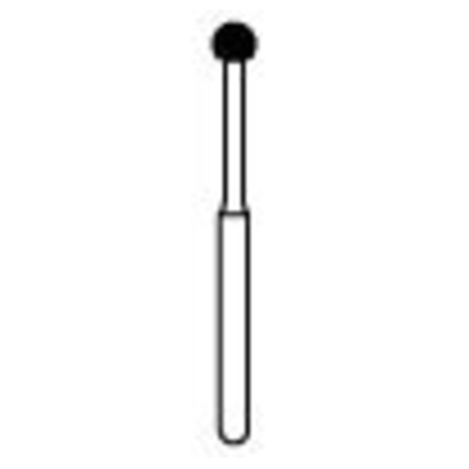 NTI Diamond Bur, FG, Long Round, #801L-023, 2.3 mm, Coarse, Green, 5/Pk, C801L-023 thumbnail 3