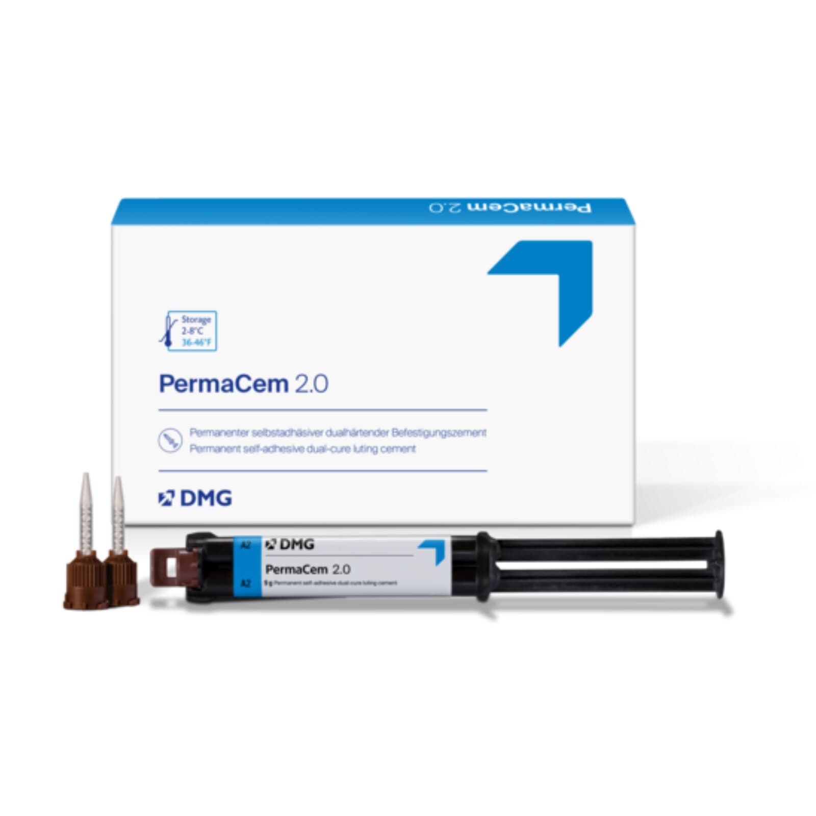 PermaCem 2.0 Smartmix Transparent Self-Adhesive Dual-Cure Luting Cement, 9 g Syringe with 15 Standard Mixing Tips and 5 Endo Tips, 213368 thumbnail 3