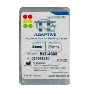 TF Adaptive Nickel Titanium Rotary Files, Medium/Large Assorted, 23mm, Procedure Pack, 6/Pk, 817-4003 thumbnail 8