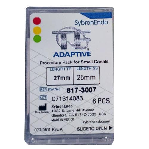 Kerr TF Adaptive NiTi Rotary Files, Procedure Pack, Small, Assorted, 27mm, 6/Pk, 817-3007 thumbnail 9