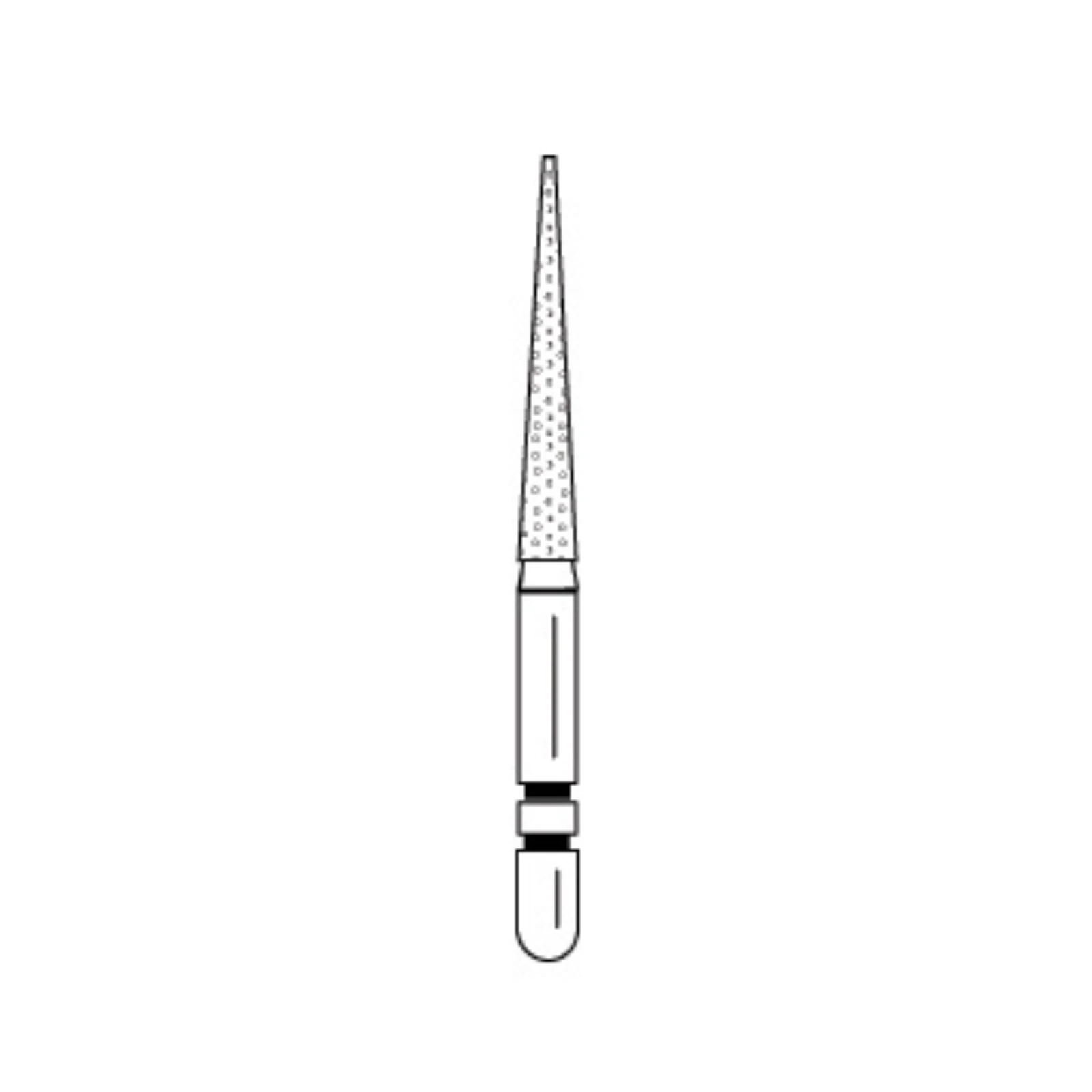 Two Striper Diamond Bur, FG, Flat-End Taper, #700.11C, 1.8 mm Major/0.7 mm Minor Diameter, 11 mm Length, Coarse, Green, 5/Pk, 2015337 thumbnail 3