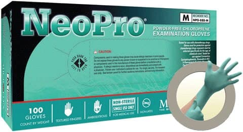 Microflex NeoPro Chloroprene Exam Gloves, Powder-Free, Latex-Free, Green, Medium, 100/Box, NPG-888-M thumbnail 9