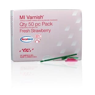 GC MI Varnish 5% Sodium Fluoride with RECALDENT (CPP-ACP), Fresh Strawberry, 0.4 mL Unit Dose, 50/Pack, 442500 thumbnail 12