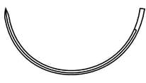 Look 778B Silk Suture, 3-0, Black Braided, Non-Absorbable, 18" (45 cm), C-26 Reverse Cutting 1/2 Circle Needle, 12/Box thumbnail 6