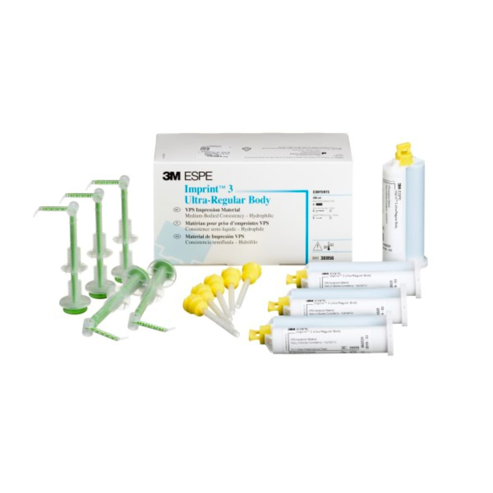 3M Imprint 3 Ultra-Regular Body VPS Impression Material Refill, Regular Set, Blue, 4 x 50 ml Cartridges, 36956 thumbnail 3