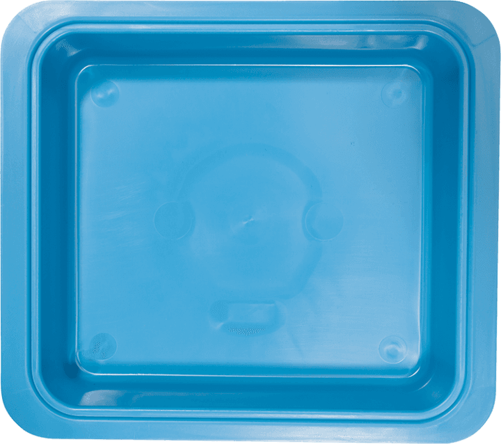 Zirc Procedure Tub Only, Neon Blue, 12-1/4" x 10-7/8" x 2-3/4", 20Z463-N thumbnail 2