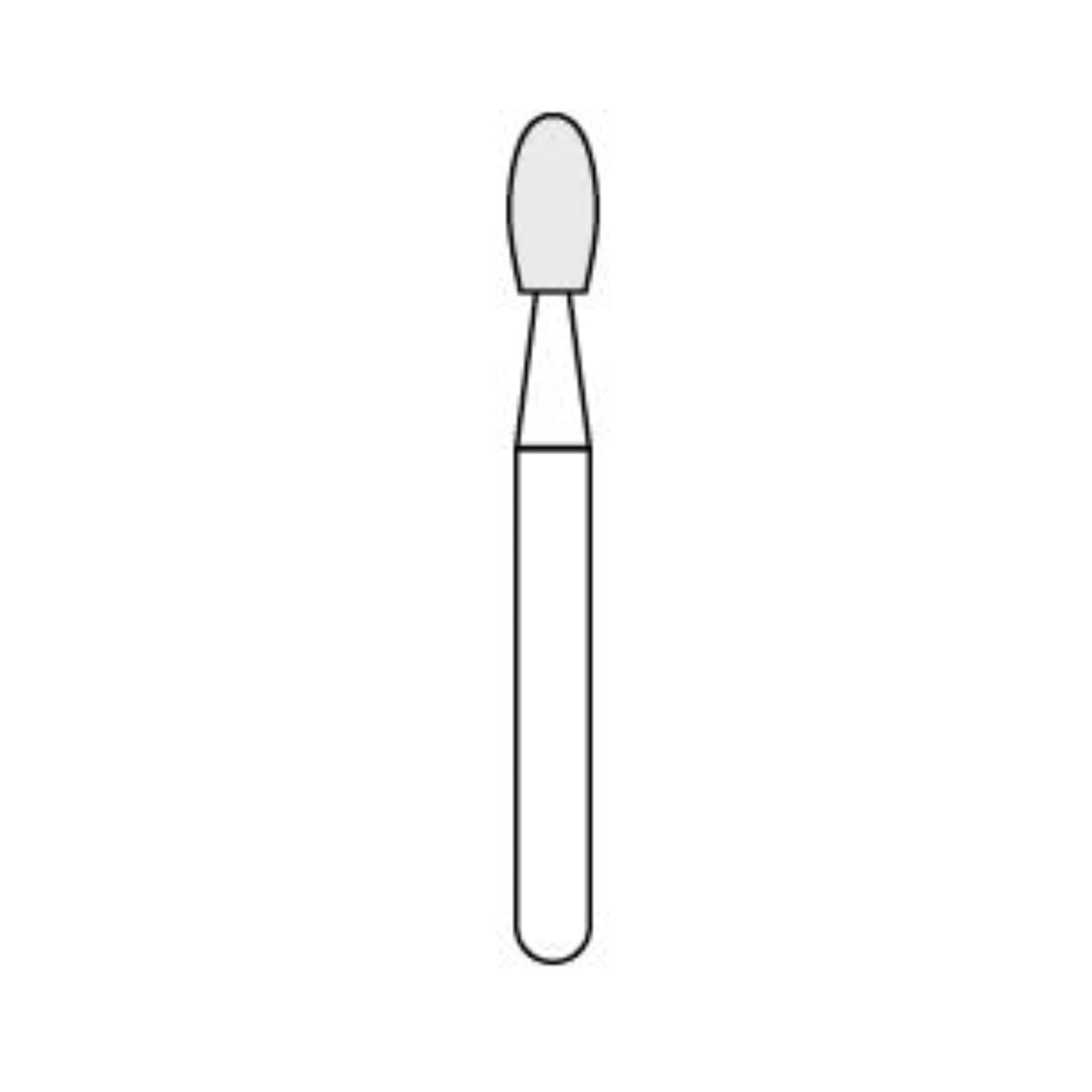 SS White Trimming & Finishing Carbide Burs, 12-Blade, FG, Egg/Football, #7379, 5/Pk, 15379-5 thumbnail 7