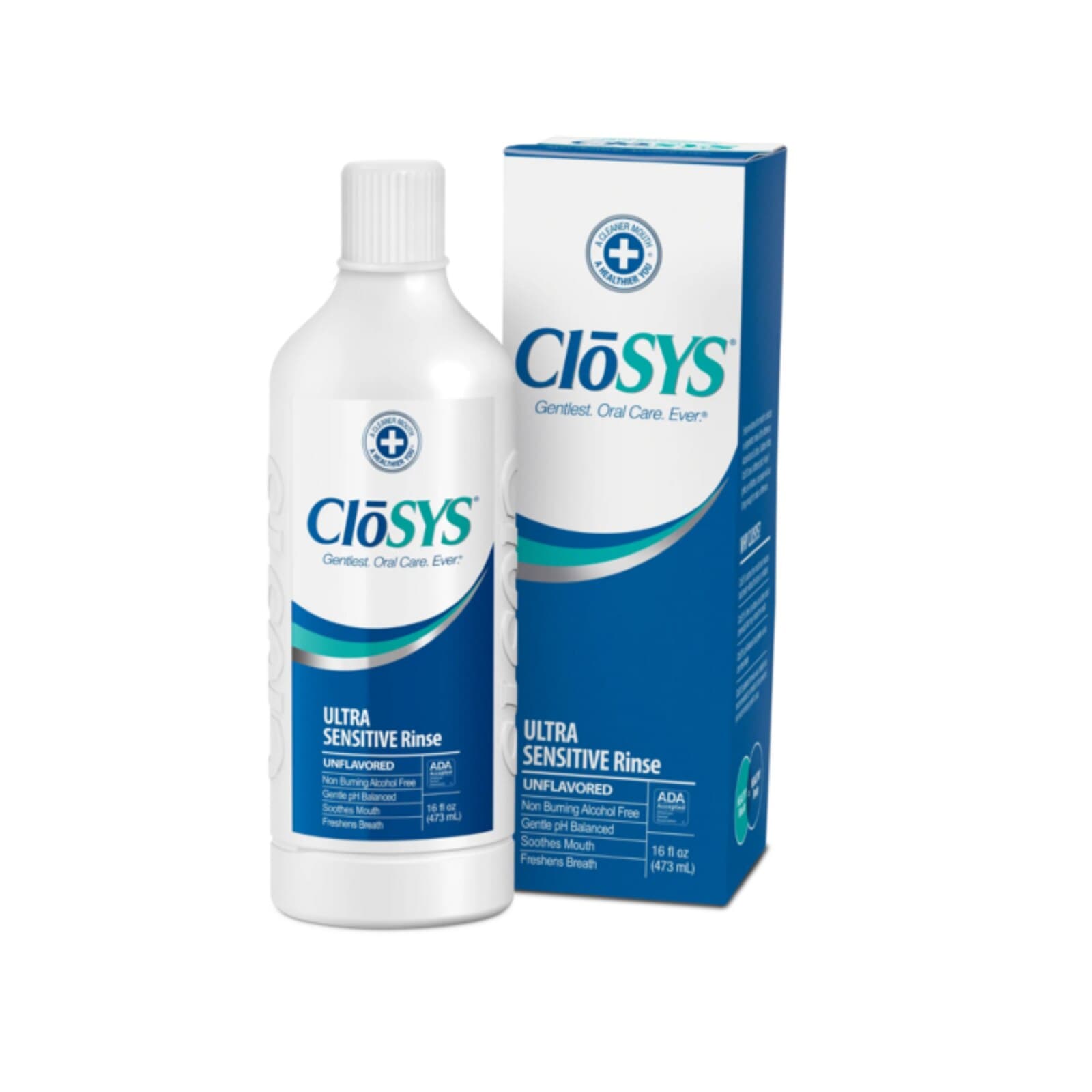 CloSYS Ultra Sensitive Oral Health Rinse, Unflavored, Alcohol-Free, 3.4 oz Bottle, 48/Case thumbnail 3