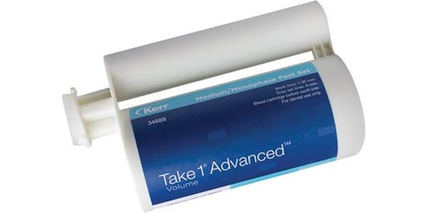 Take 1 Advanced VPS Impression Material, Volume Hard Cartridge, Medium/Monophase, Fast Set, Light Blue, 380 ml, 2/Pkg, 34689 thumbnail 7