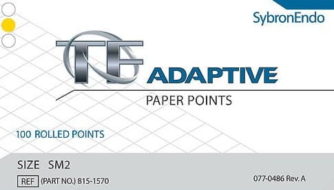 TF Adaptive Absorbent Paper Points, SM2, Small, Yellow, 100/Pk, 815-1570 thumbnail 9