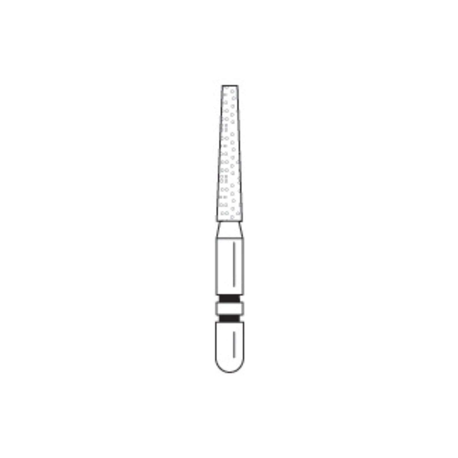 Two Striper ShortCut Diamond Bur, FGSS, Flat-End Taper, 702.8 S, Coarse, Green, 1.4 mm, 5/Pk, 2015909 thumbnail 3