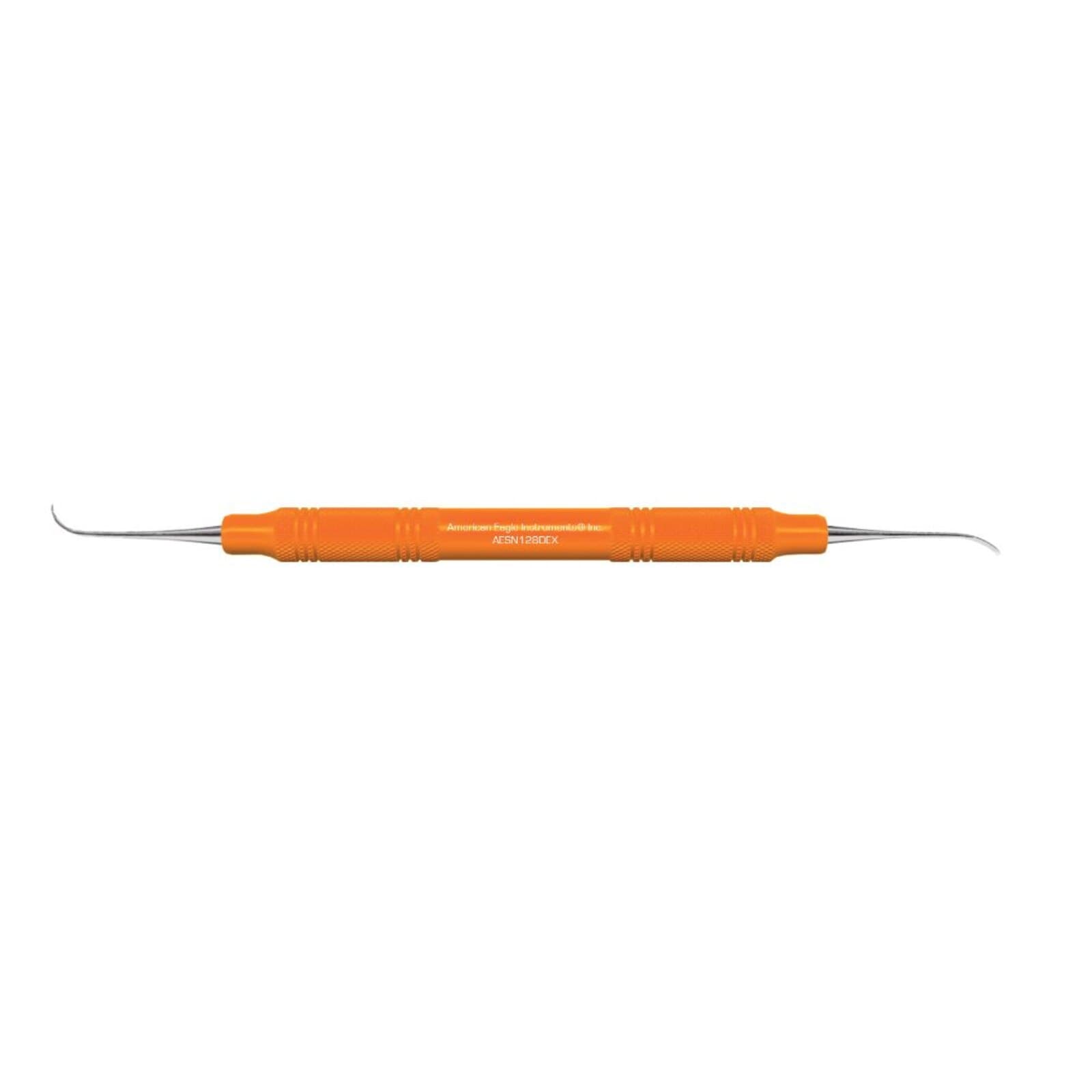 American Eagle #128 Nebraska Sickle Scaler, Double-End, Anterior, EagleLite Resin Handle, 3/8", Orange, AESN128DEX, 1/Pk thumbnail 9