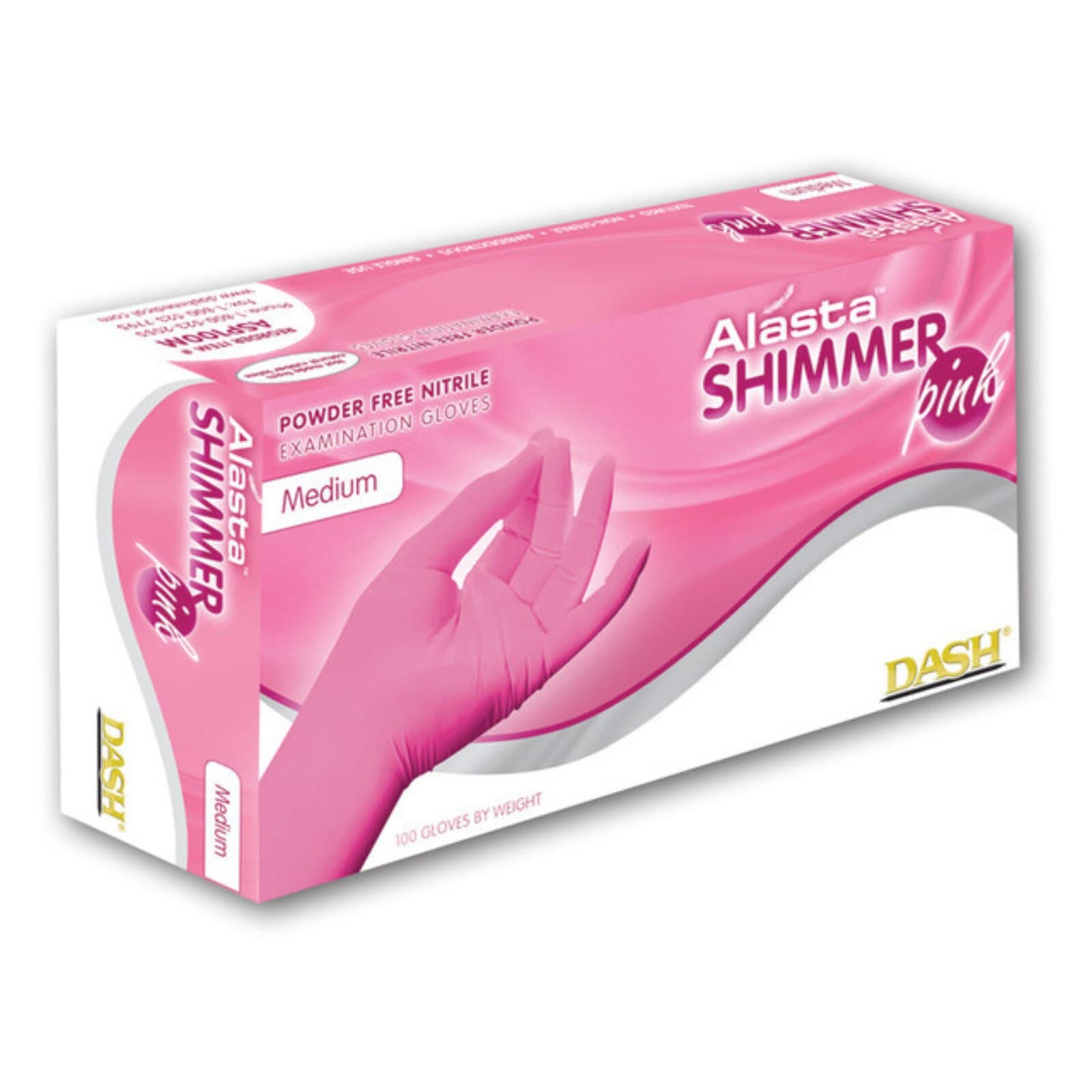 Alasta Shimmer Pink Nitrile Exam Gloves, Powder-Free, Non-Sterile, Large, Pink, 100/Box, PNK100L thumbnail 9
