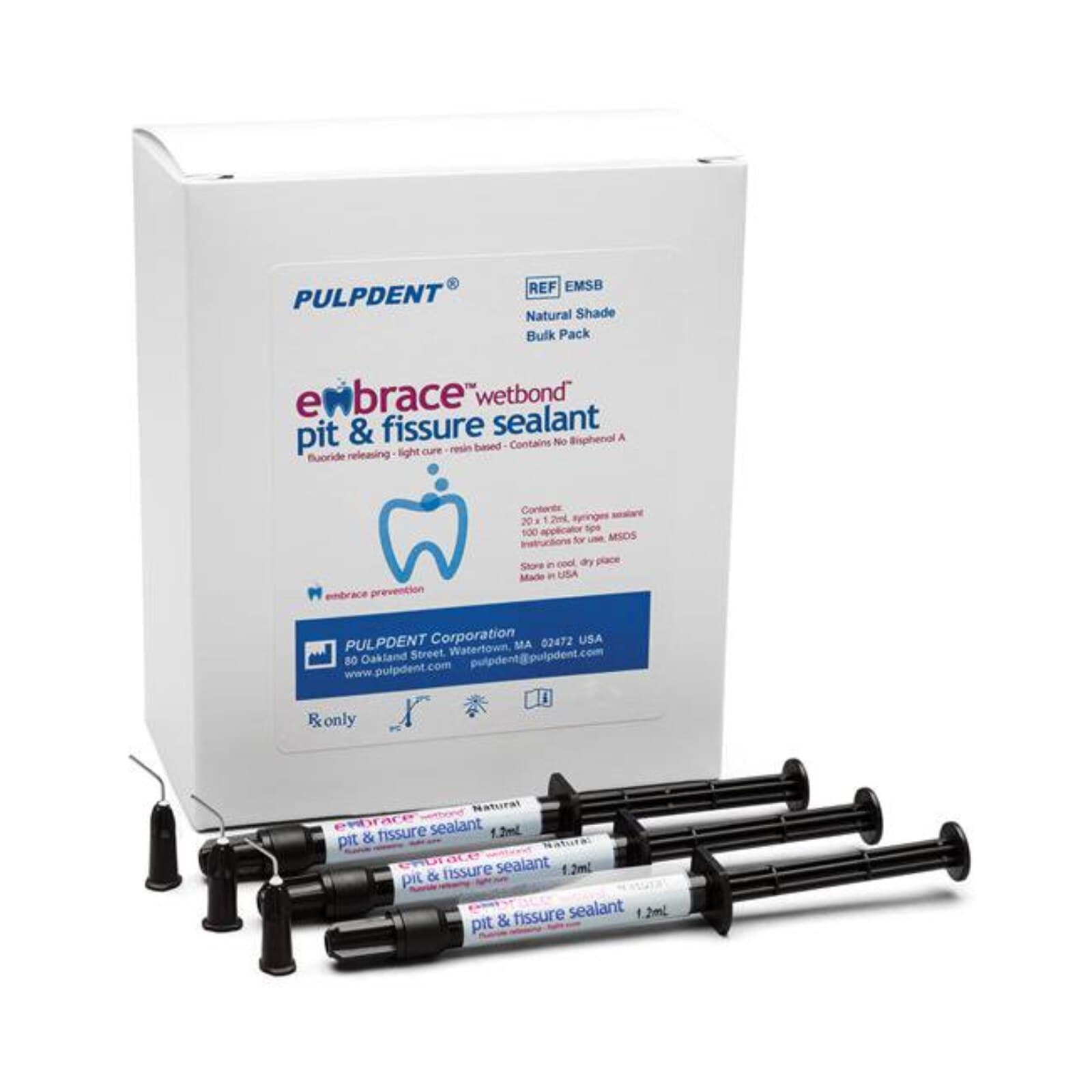 Embrace WetBond Pit & Fissure Sealant, Natural Shade, 1.2 mL Syringe, Bulk Pack, 20/Pk, EMSB thumbnail 3