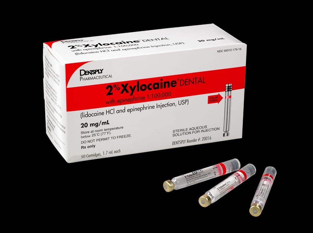 Xylocaine 2% Lidocaine HCl with Epinephrine 1:100,000, Red, 1.7 mL Cartridges, 50/Box, 20016 thumbnail 8