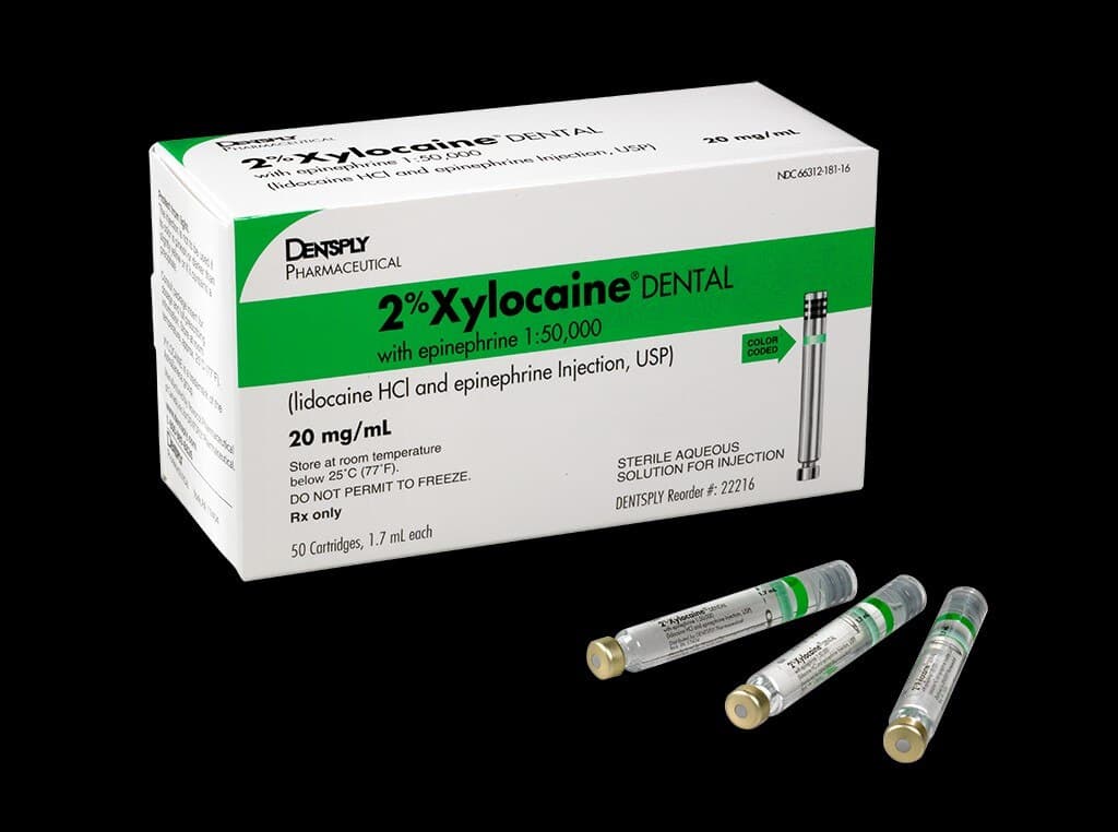Xylocaine 2% Lidocaine with Epinephrine 1:50,000, Green, 1.7 mL Cartridges, 50/Box, 22216 thumbnail 12