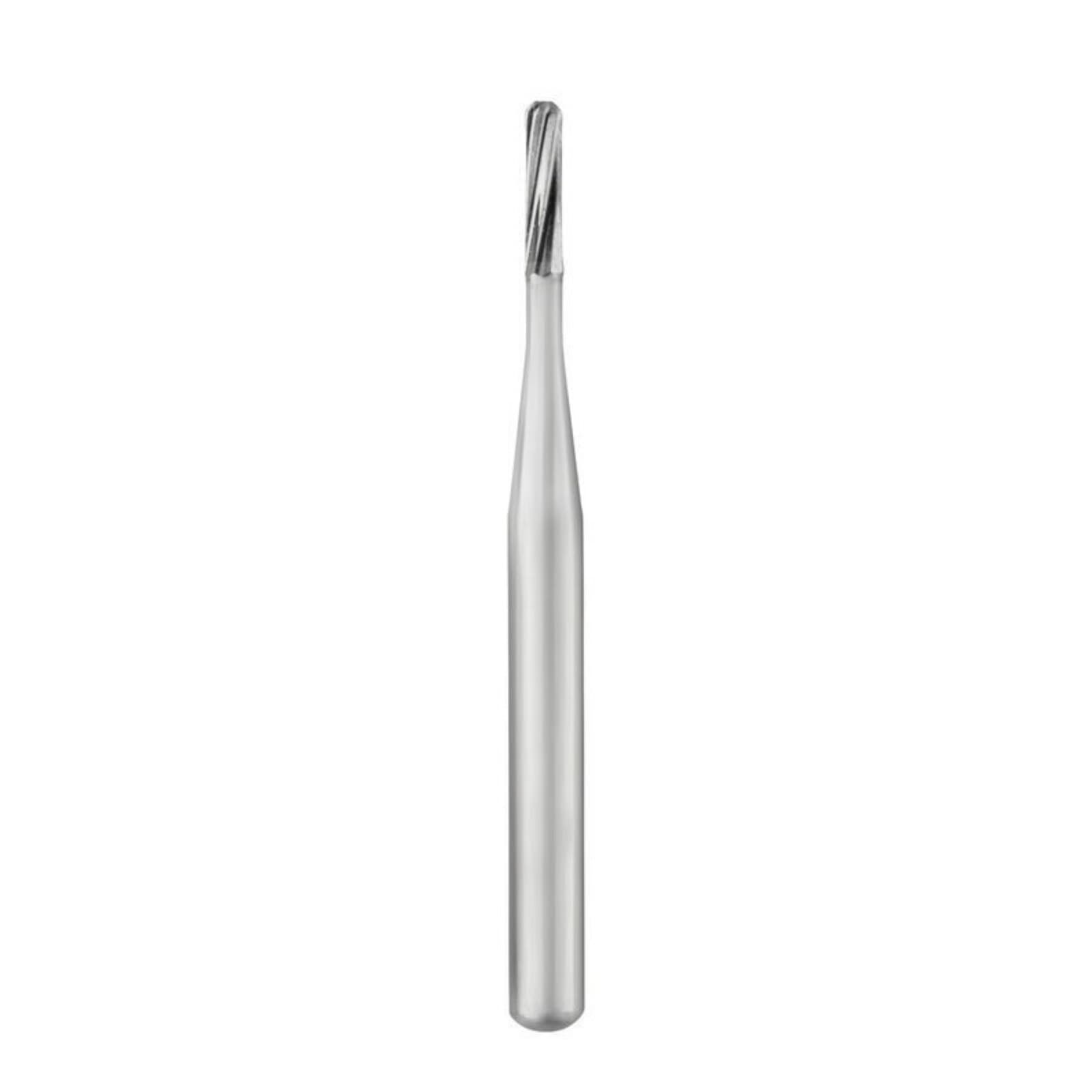 SS White #1157 FGSS Straight Fissure Round End Plain Carbide Bur, Short Shank, 1.0 mm Diameter, 3.8 mm Length, 10/Pk thumbnail 2