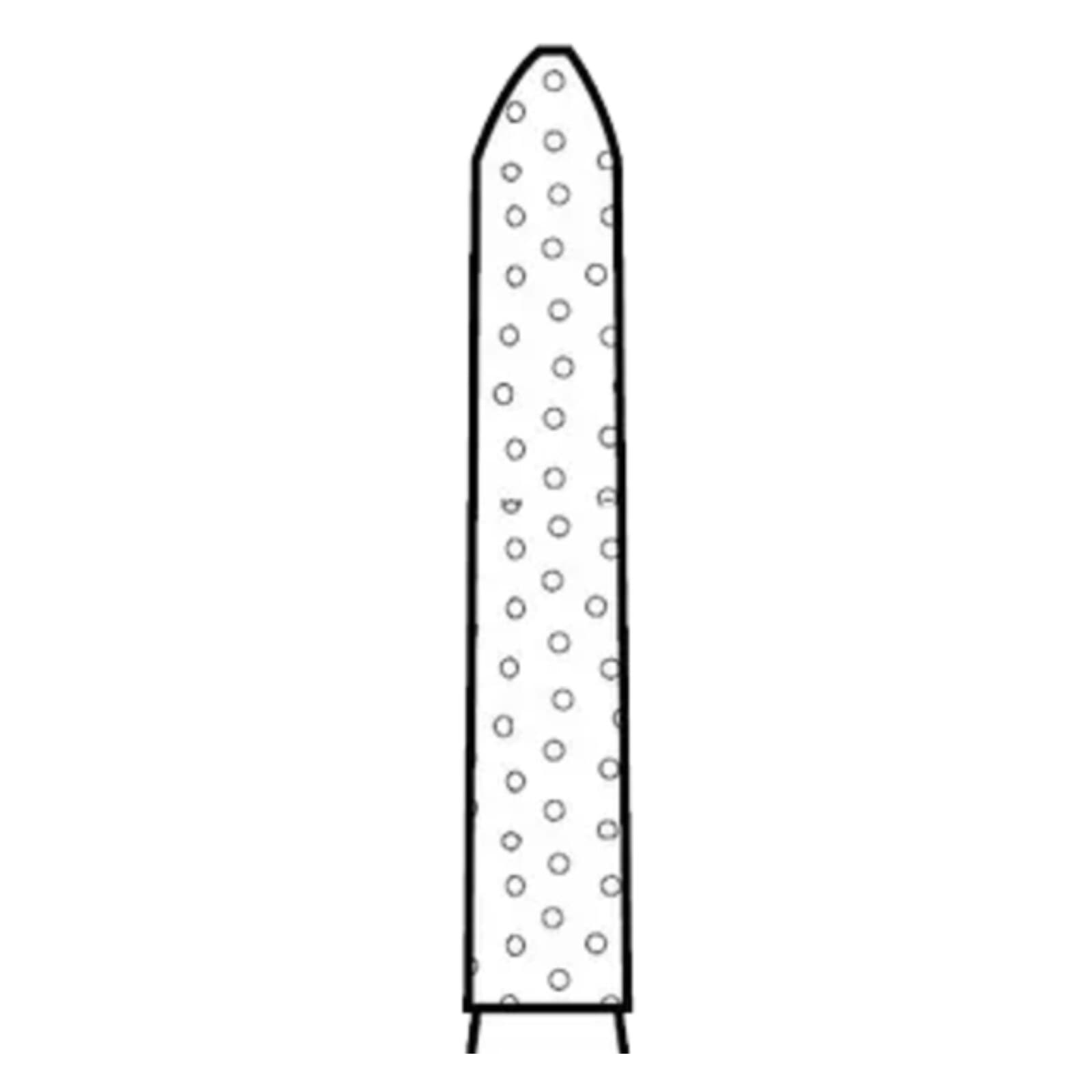 Two Striper Diamond Bur, FG, Bevel-End Cylinder, 251.8F, 1.2 mm Major/0.4 mm Minor Diameter, 8 mm Length, Fine, Red, 5/Pk, 2015089 thumbnail 3