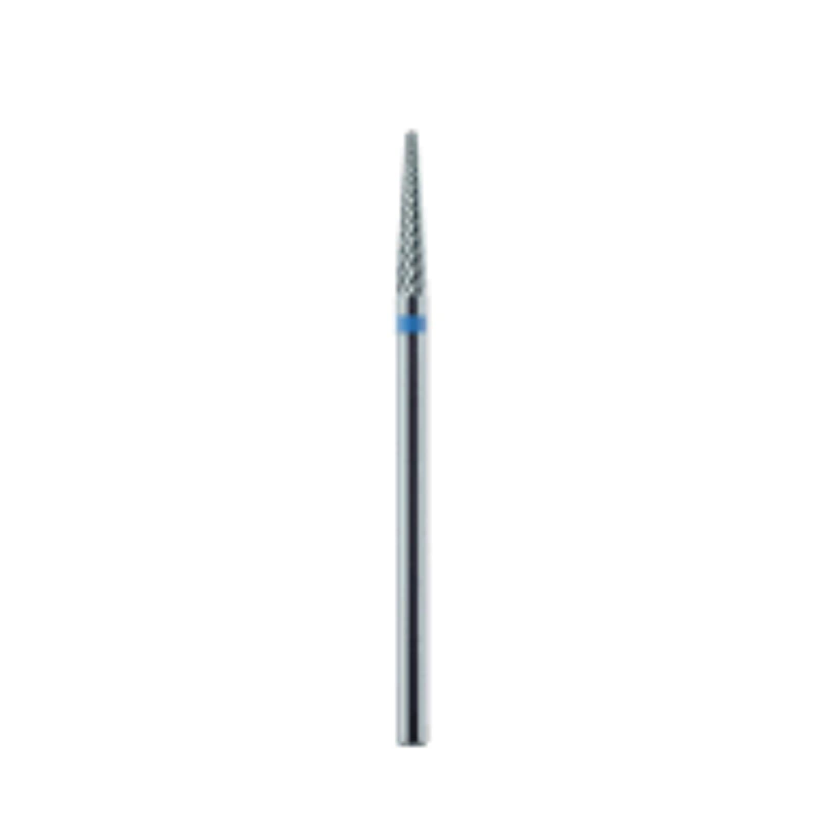 Meisinger Tungsten Carbide Cutter, X-Cut Medium, Tapered Fissure, Round End, HP, 2.3 mm Diameter, 11.5 mm Head Length, Blue Ring, HM 23GX-023 thumbnail 2
