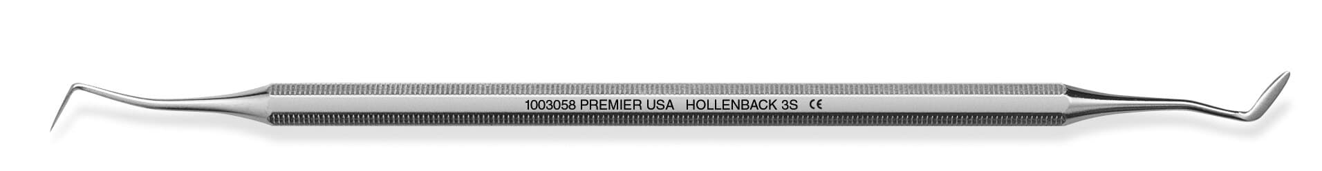 Premier Carver DE Hollenback #3S (1/2), Double-Ended, Standard Octagonal Handle, 1/Pk, 1003058 thumbnail 3
