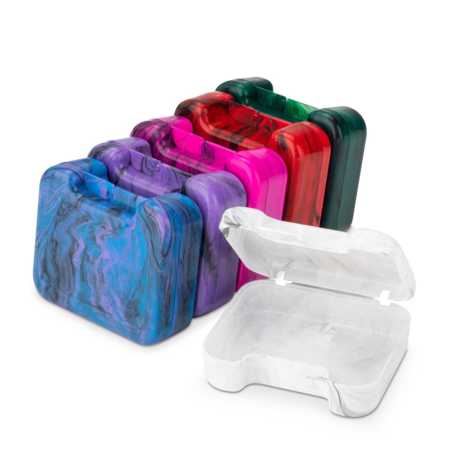 Practicon Paradise Cosmic Retainer Cases, Dark Assorted Colors, Vented Snap-Close, 24/Bag, 7145311 thumbnail 3