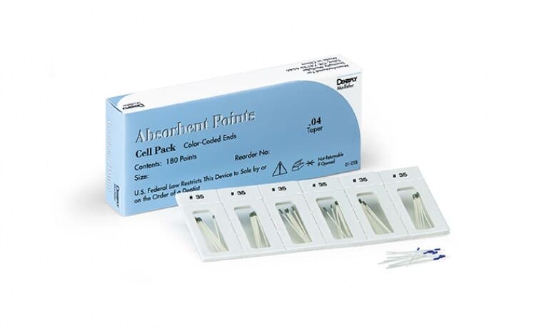 Dentsply Maillefer Absorbent Paper Points, #60, 0.02 Taper, Sterile, Cell Pack, 180/Pk, 670181 thumbnail 7