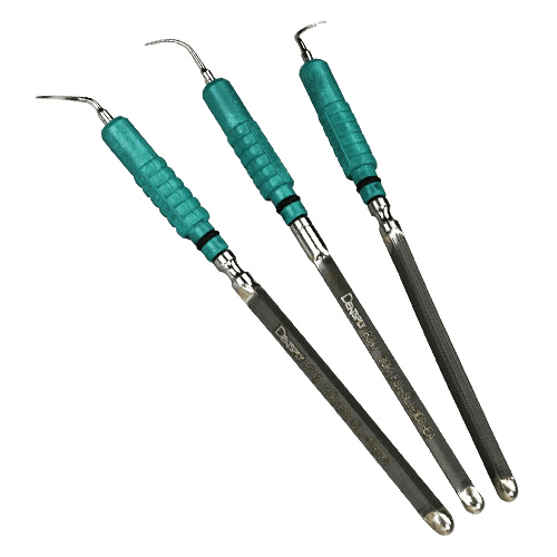 Cavitron FSI-SLI Focused Spray Slimline Ultrasonic Inserts, 25kHz, Assorted (10S Straight, 10L Left, 10R Right), Light Green Grip, 3/Pk, 80398 thumbnail 2