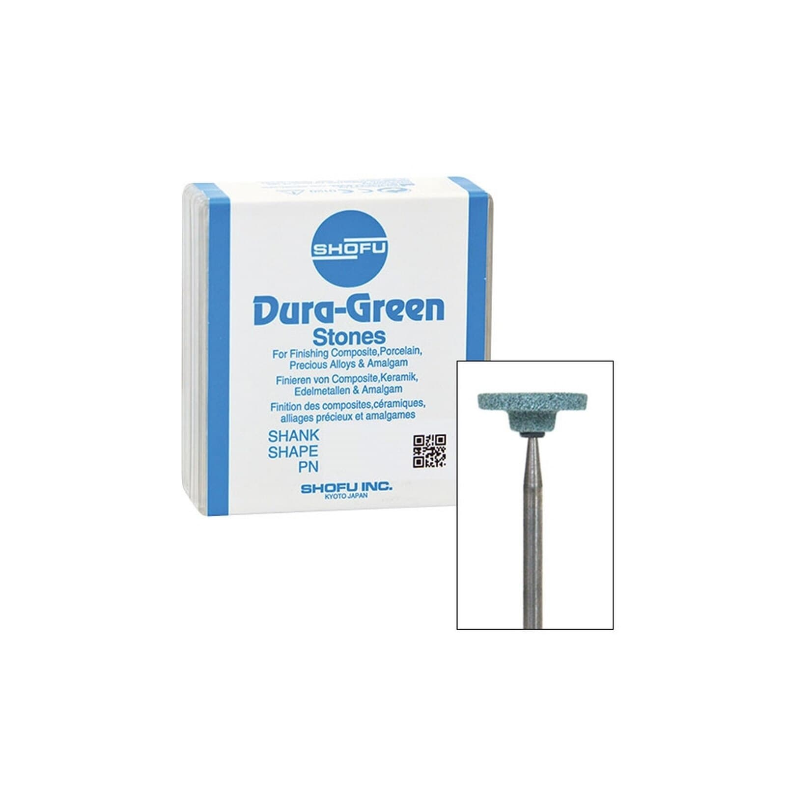 Shofu Dura-Green Stones, HP Fine, Wheel WH6, ISO #130, Green, 12/Pk, 048F thumbnail 6