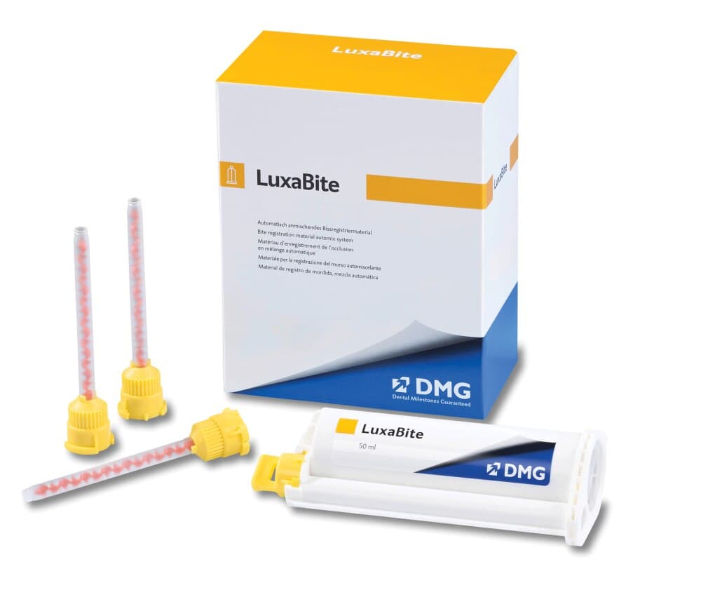 LuxaBite Rigid Bisacryl Bite Registration Material, Blue, Refill Kit, 50 ml Cartridge with 15 Automix Tips, 110560 thumbnail 3