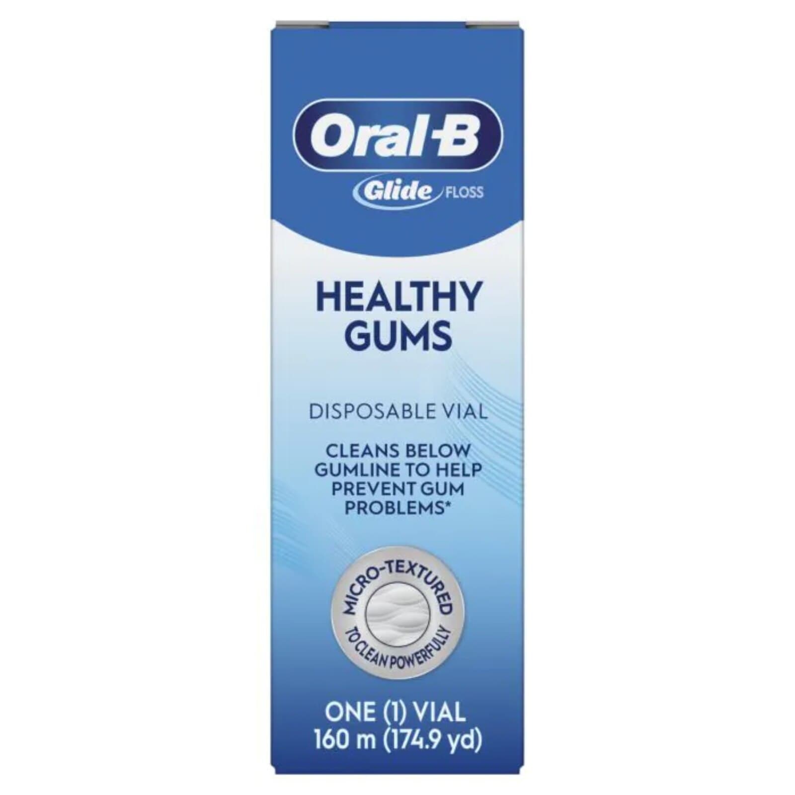 Oral-B Glide Healthy Gums Floss, Unflavored, 160 m Disposable Vial, 1/Pk, 80779740 thumbnail 7