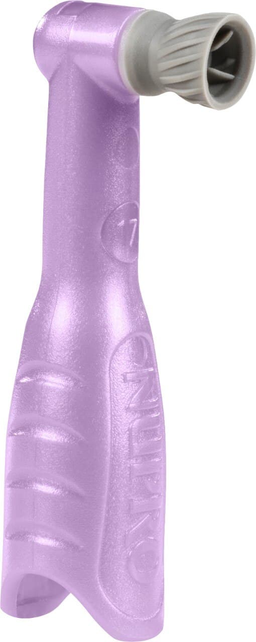 NUPRO Freedom Slim Disposable Prophy Angles, Spiral Cup, 90 Degree, Lavender Pearl, Latex-Free, 200/Box, 965773 thumbnail 3