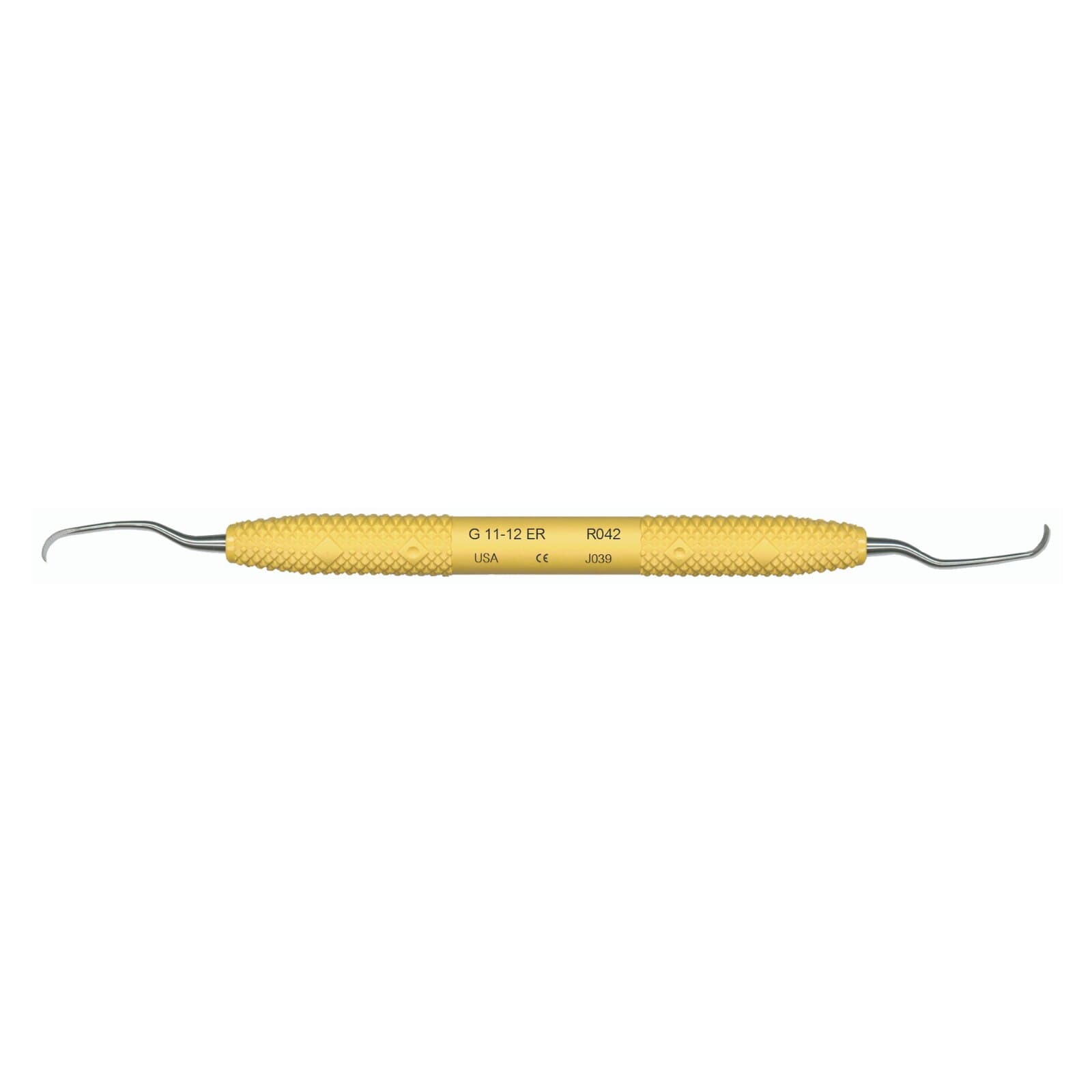 PDT Amazing Gracey Curette, #11/12, Extended Reach, Double-Ended, Yellow Resin Handle, R042 thumbnail 7