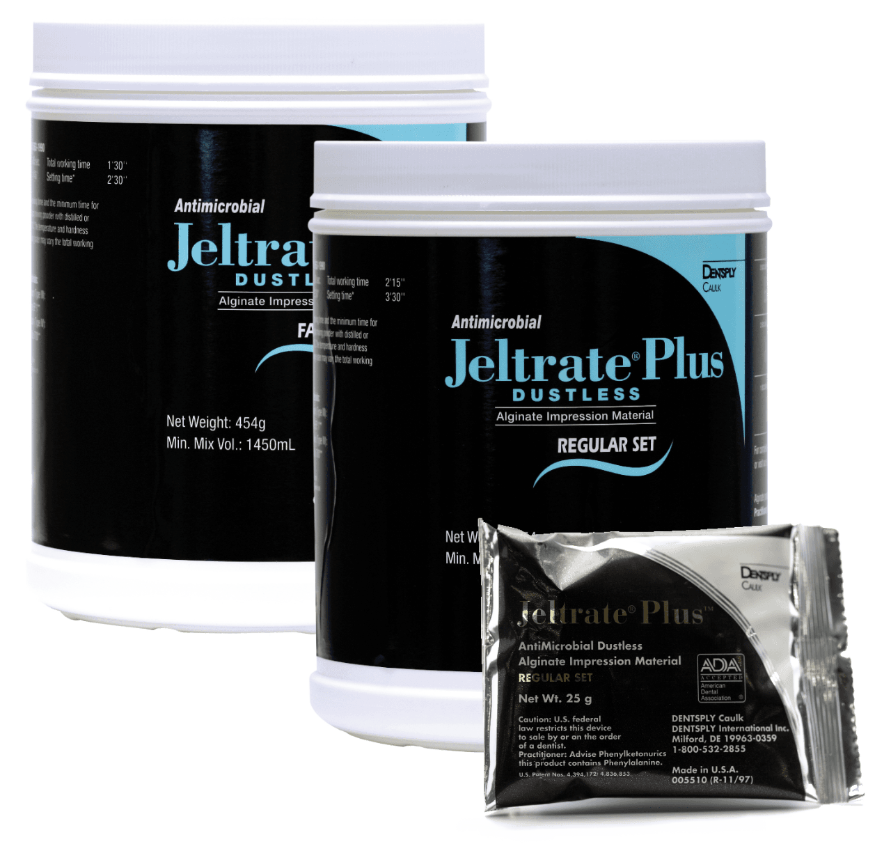 Jeltrate Plus Antimicrobial Dustless Alginate Impression Material, Fast Set, Pink, 1 lb Canister, 454g, 605602 thumbnail 7