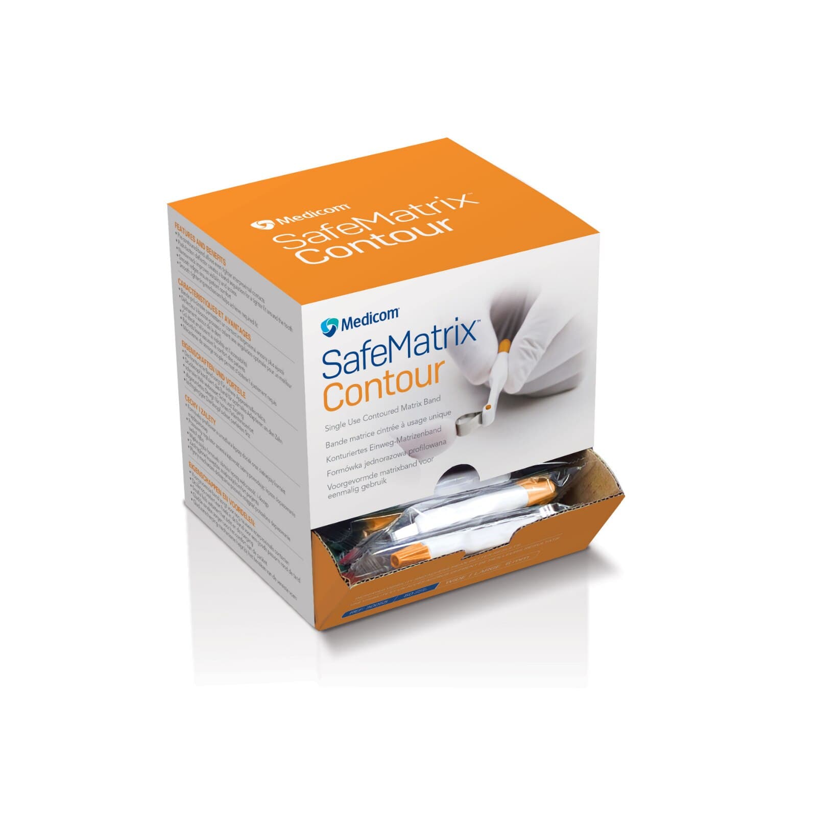 SafeMatrix Contour Single-Use Matrix Bands, Wide 6mm, Orange, 50/Box, 30055 thumbnail 17