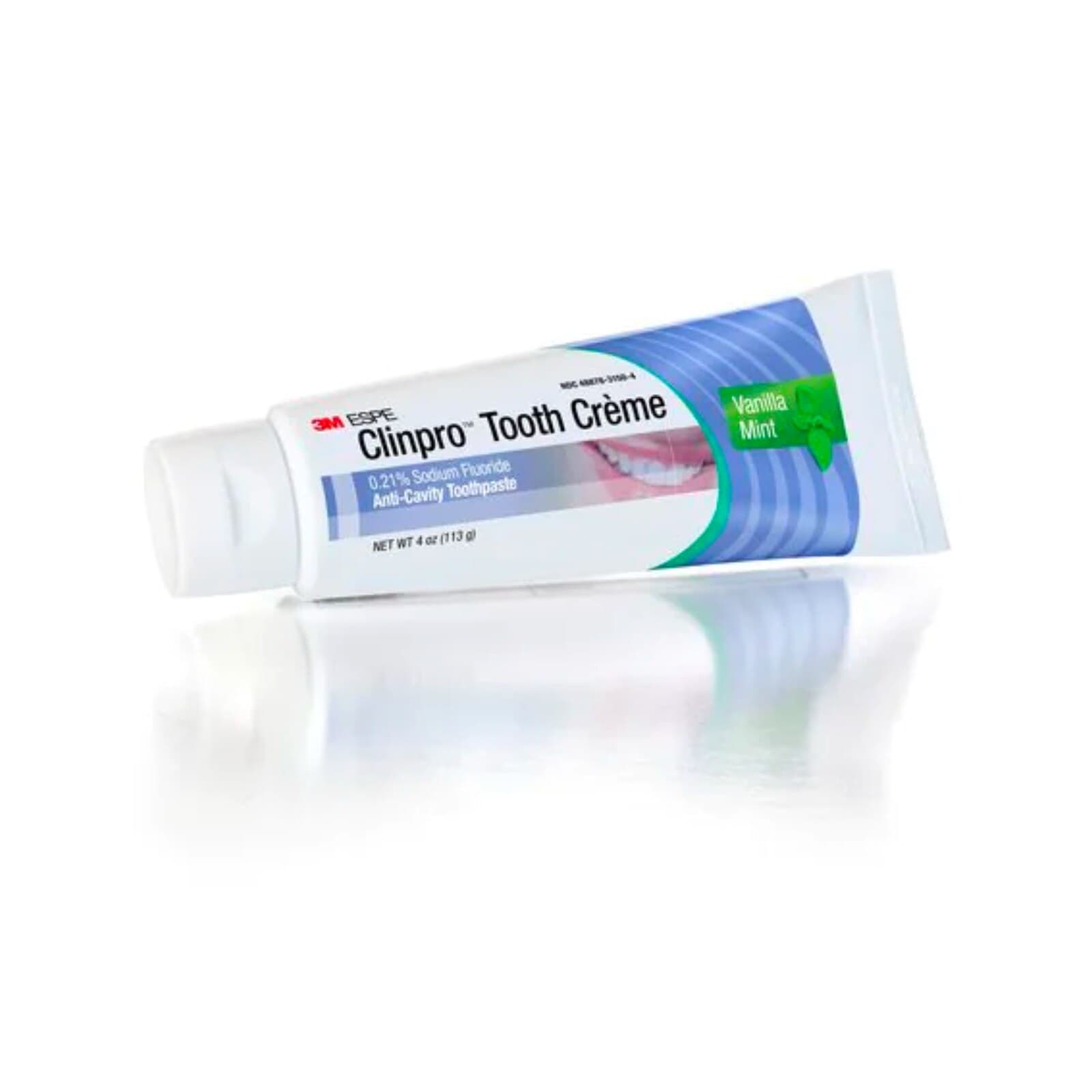 3M Clinpro Tooth Creme 0.21% Sodium Fluoride Anti-Cavity Toothpaste, Vanilla Mint, 4 oz Tube, 12117 thumbnail 3