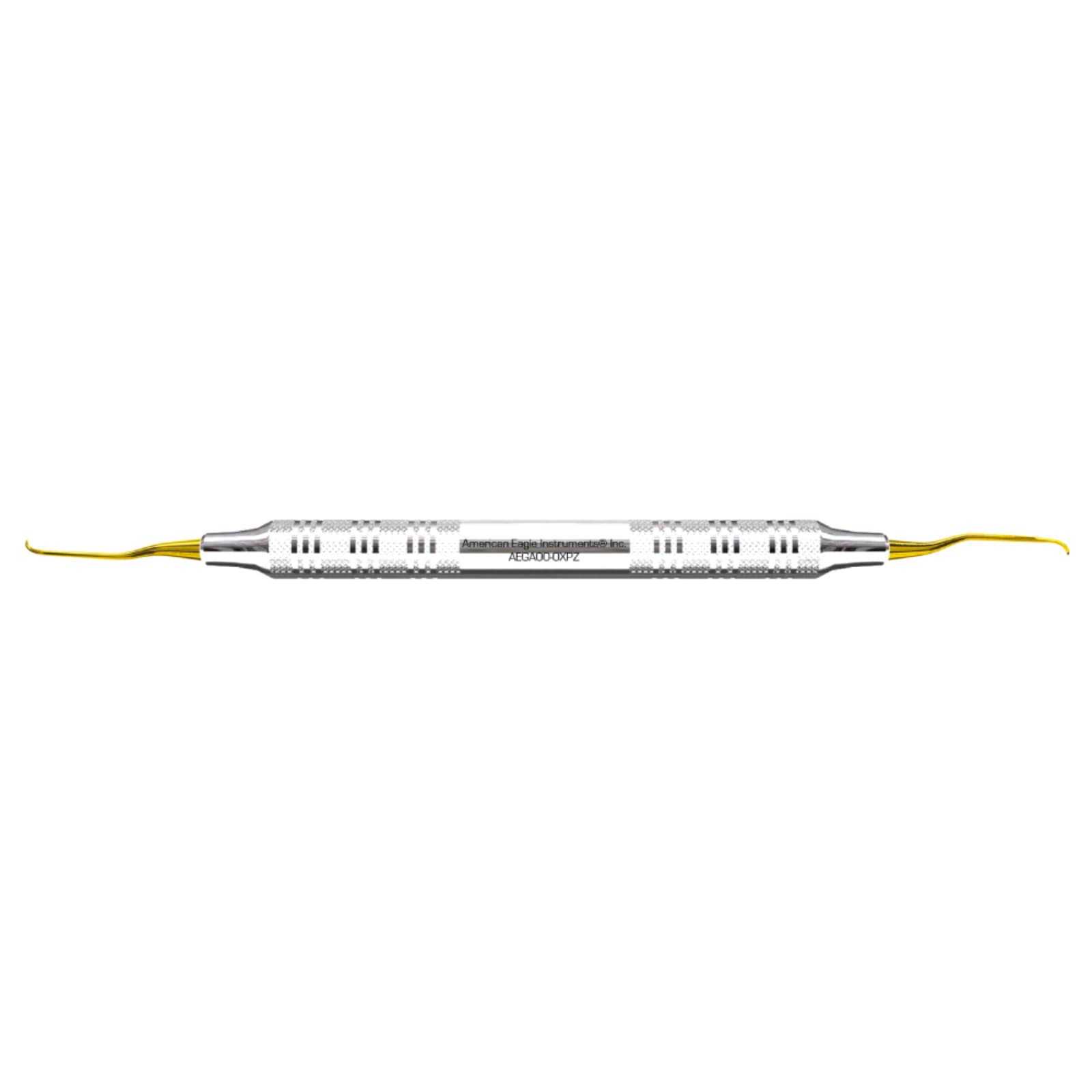 American Eagle XP Gracey +3 Access Curette, 00/0, Double End, EagleLite Stainless Steel Handle, AEGA00-0XPZ - American Eagle Gracey +3 Access 00-0 XP with 3/8" Stainless Steel Handle, Single Instrument - Image 1