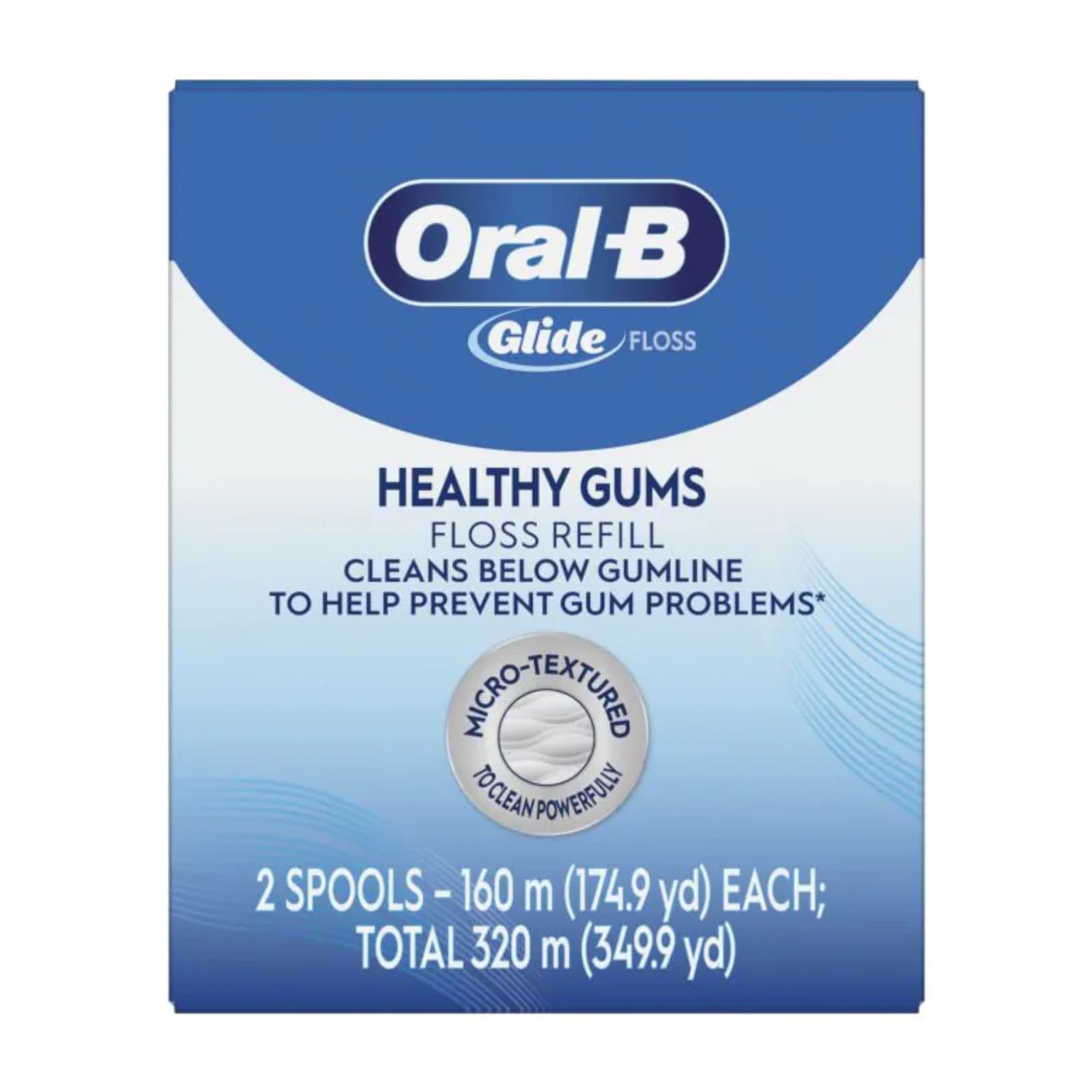 Oral-B Glide Healthy Gums Floss Refill Spools, Unflavored, 160 m, 2/Box, 80779742 thumbnail 6