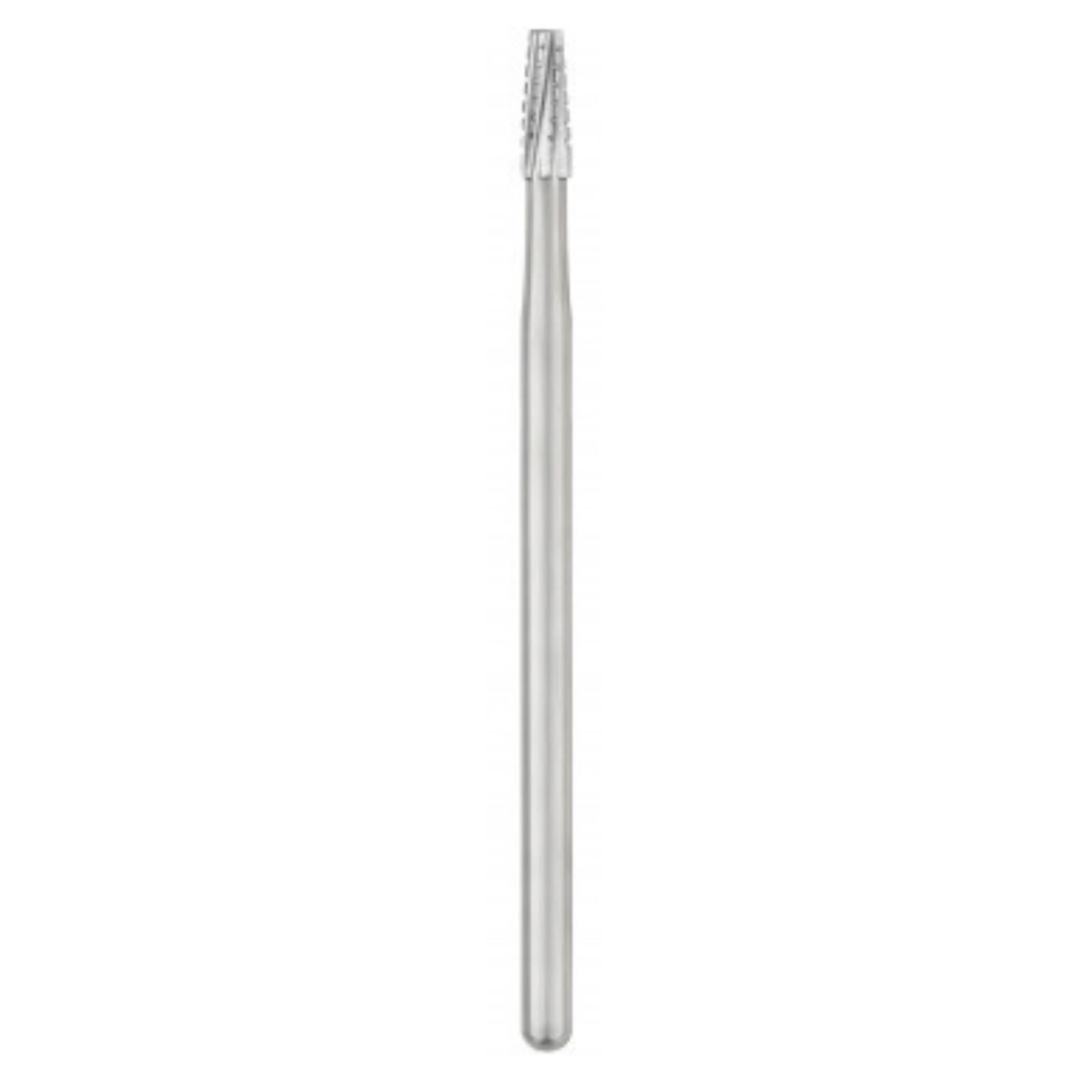 SS White #702 Oral Surgery Carbide Bur, HP Shank #4, Cross-Cut Tapered Fissure, Flat End, 44.5 mm, Sterile, 10/Pk, 30054 thumbnail 3