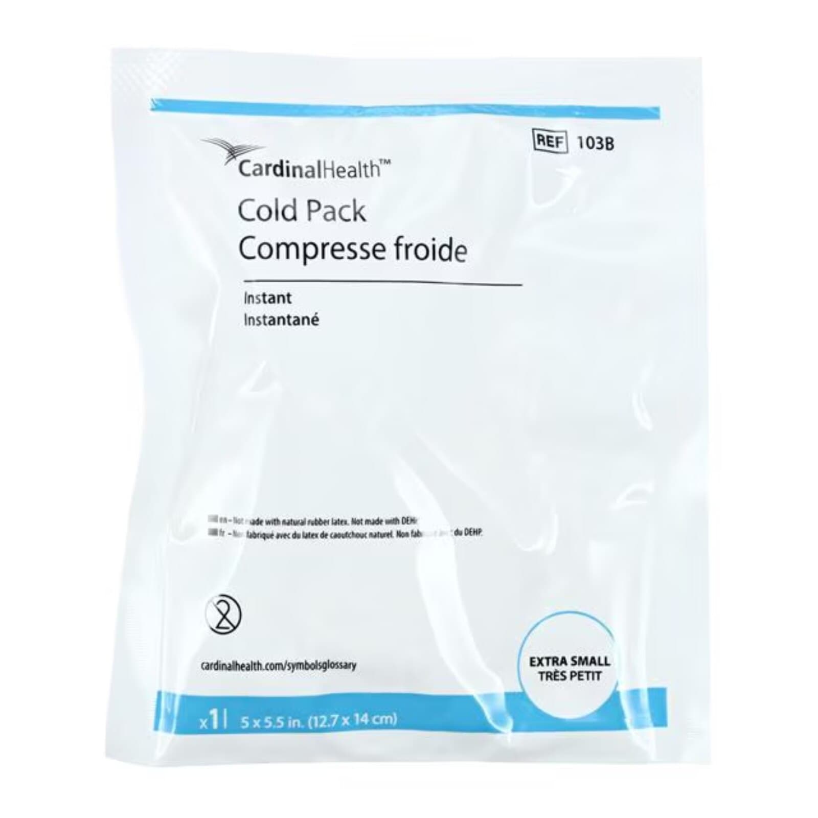 Kwik-Kold Instant Cold Pack, Extra Small, 5" x 5.5", Single-Use, Case of 50, 103B thumbnail 4
